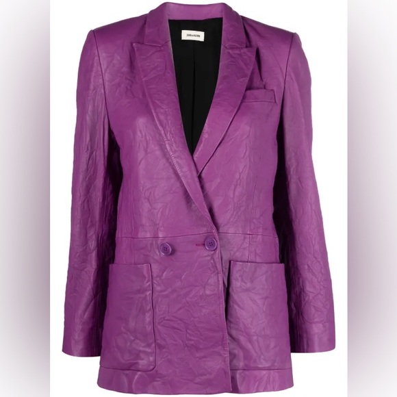 Zadig & Voltaire Jackets & Blazers - Zadig & Voltaire Visio Cuir Froisse size 38 NWT SUPER SOFT LAMBSKIN